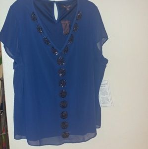 Midnight Blue dressy blouse